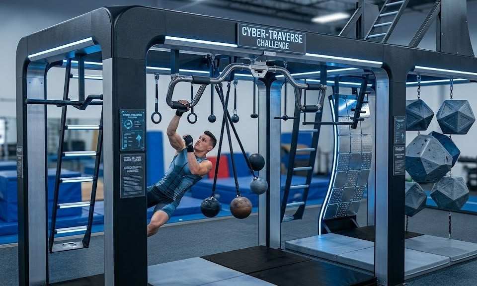 GYMNASTIC CYBER-TRAVERSE BAR - NINJA WARRIOR UNIVERSAL MOUNT